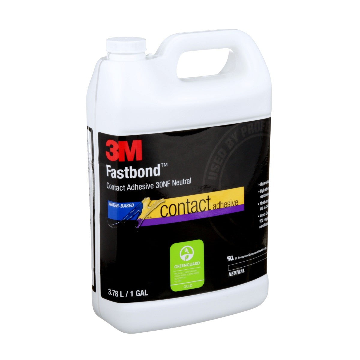 3M 30NF Fastbond Contact Adhesive, Neutral, Water-Based, 1 Gallon (21181) (7000046568) (4 Pack) - 2