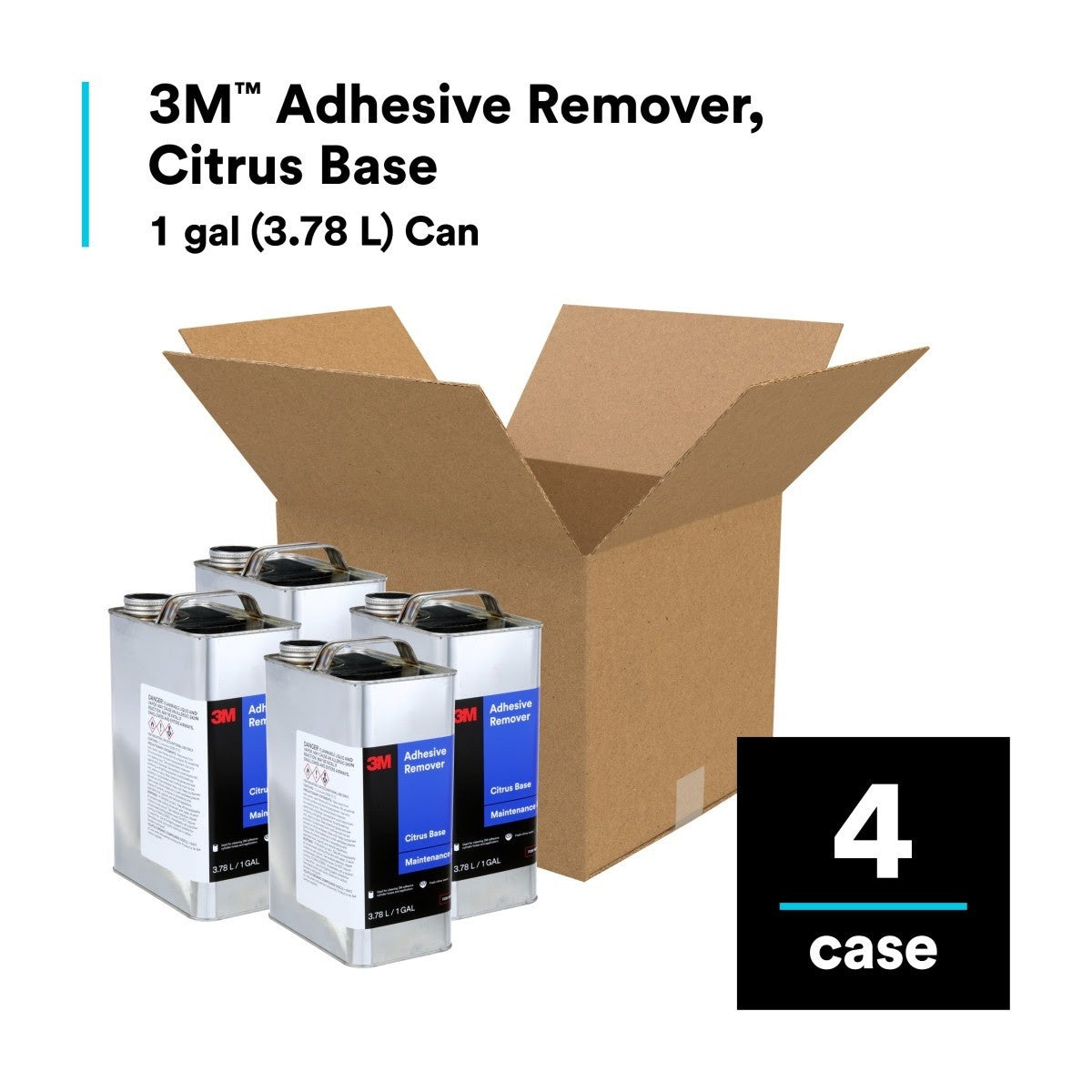 3M Adhesive Remover, 1 Gallon (7000046571) (4 Pack) - 9