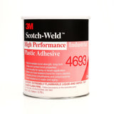 3M High Performance Industrial Plastic Adhesive, Light Amber, 1 Gallon (4693) (7000046575) (4 Pack) - 2