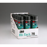 3M 76 Hi-Tack Spray Adhesive, Clear, 24 fl oz Can Net Wt 18.1 oz (30026) (7000046589) (12 Pack) - 4