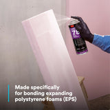 3M 78 41593 Polystyrene Foam Insulation Spray Adhesive, Clear, 24 fl oz Can, Net Wt 17.9 oz (7000046590) (12 Pack) - 9