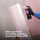 3M 78 41593 Polystyrene Foam Insulation Spray Adhesive, Clear, 24 fl oz Can, Net Wt 17.9 oz (7000046590) - 9