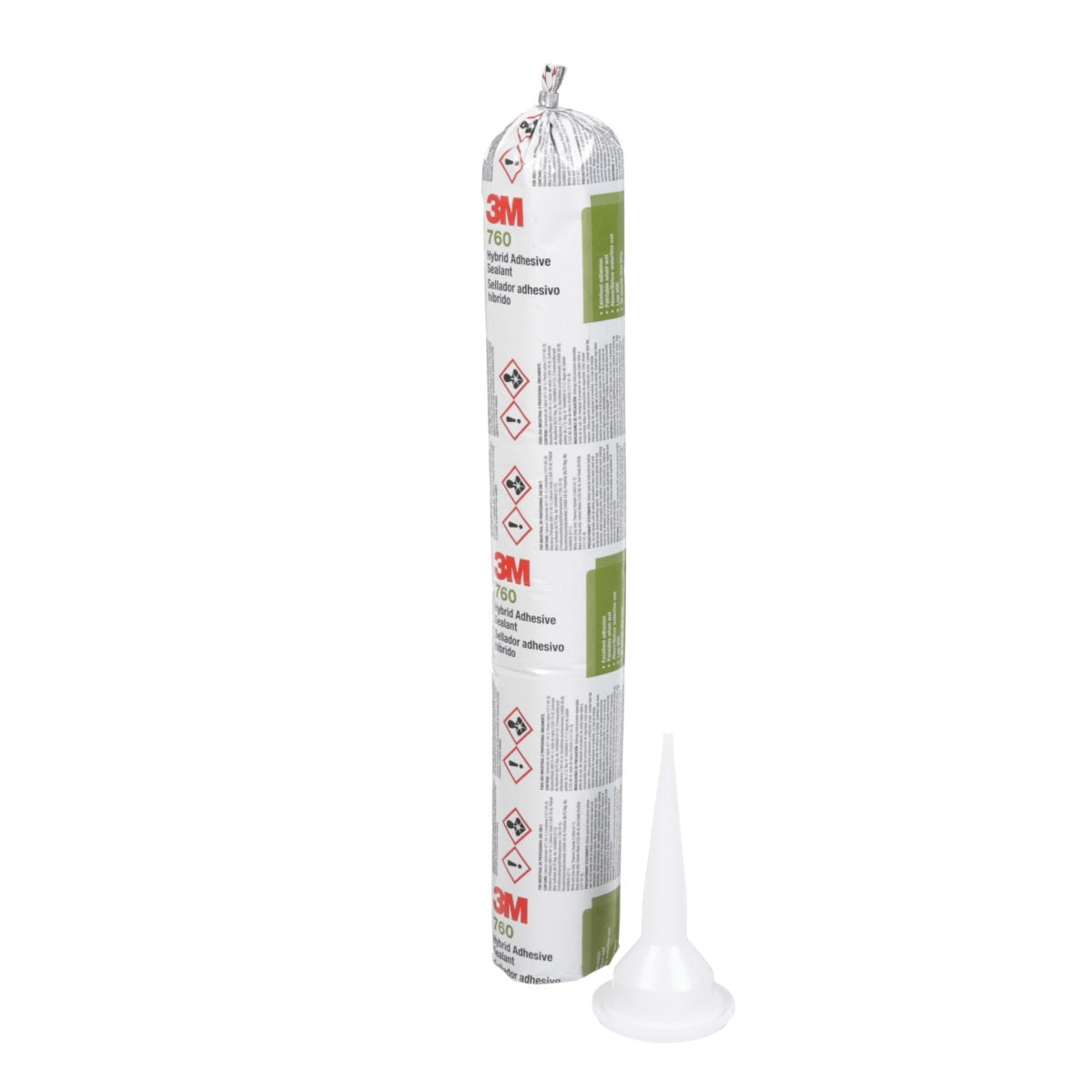 3M Adhesive Sealant 760 UV, White, 600 mL Sausage Pack (760 UV) (7000046609) (12 Pack)