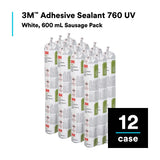 3M Adhesive Sealant 760 UV, White, 600 mL Sausage Pack (760 UV) (7000046609) (12 Pack) - 5