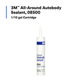 3M 08500 All-Around Autobody Sealant, Medium-Bodied, Water-Based, Quick-Drying, White, 1/10 gal 10 fl oz Cartridge (7000046622) (12 Pack) - 2