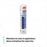 3M 4000 UV Marine Adhesive Sealant Fast Cure, White, Medium Strength, UV Resistant, 295 mL Cartridge, 10 fl oz (6580) (7000046623) (12 Pack) - 5