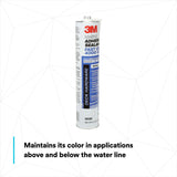 3M 4000 UV 6580 Marine Adhesive Sealant Fast Cure, White, Medium Strength, UV Resistant, 295 mL Cartridge, 10 fl oz (7000046623) - 5