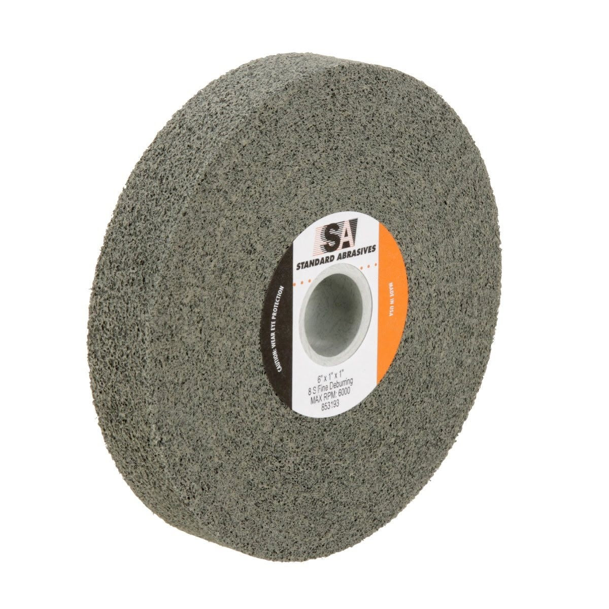 3M 853193 Deburring Wheel, 6 in x 1 in x 1 in, 8S FIN, Fine, Silicon Carbide (7000046730) (3 Pack) - 2