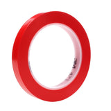 3M 471 Vinyl Tape, Red, 1/2 in x 36 yd, 5.2 mil (7000047451) (72 Pack)