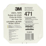 3M 471 Vinyl Tape, Red, 3/4 in x 36 yd, 5.2 mil (7000047452) (48 Pack) - 8