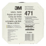 3M 471 Vinyl Tape, Black, 3/4 in x 36 yd, 5.2 mil (7000047457) (48 Pack) - 9