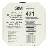 3M 471 Vinyl Tape, Black, 3/4 in x 36 yd, 5.2 mil (7000047457) (48 Pack) - 9