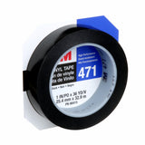 3M 471 Vinyl Tape, Rubber Adhesive, Black, 1 in x 36 yd, 5.2 mil (7000047458) (36 Pack) - 6