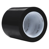 3M 471 Vinyl Tape, Black, 4 in x 36 yd, 5.2 mil (7000047460) (8 Pack)