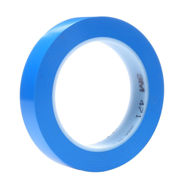 3M 471 Vinyl Tape, Blue, 3/4 in x 36 yd, 5.2 mil (7000047462) (48 Pack)