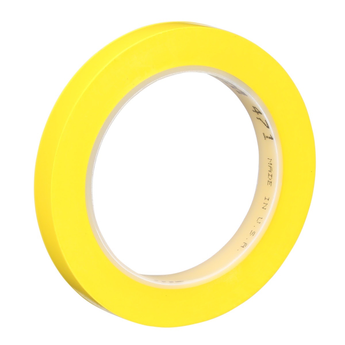 3M 471 Vinyl Tape, Yellow, 1/2 in x 36 yd, 5.2 mil (7000047466) (72 Pack)