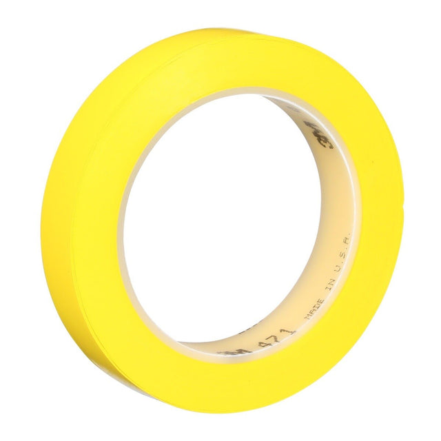 3M 471 Vinyl Tape, Yellow, 3/4 in x 36 yd, 5.2 mil (7000047467) (48 Pack)
