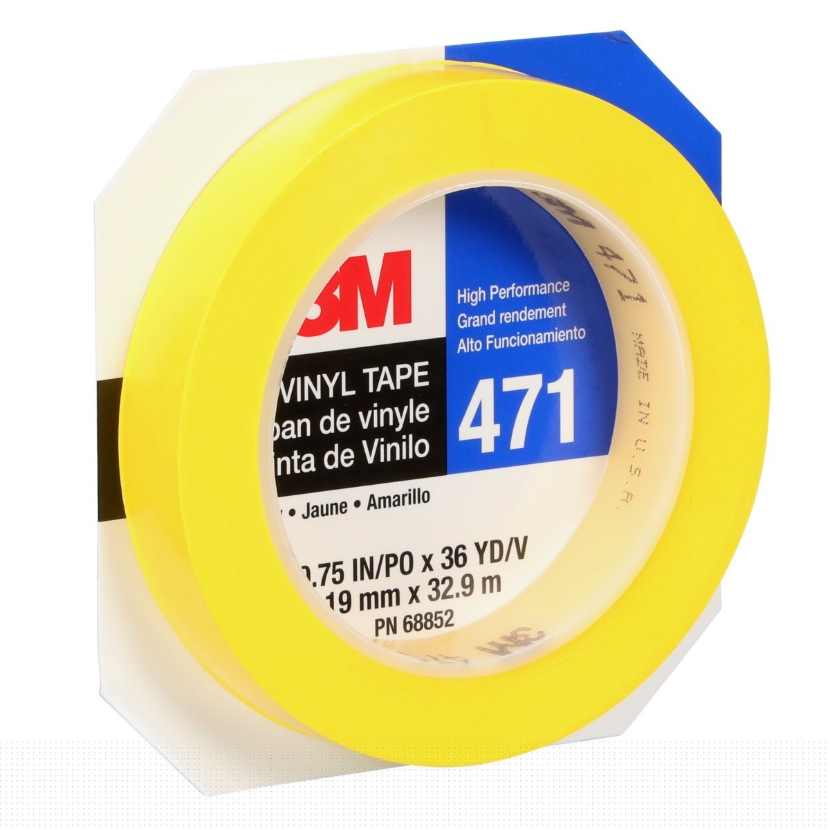 3M 471 Vinyl Tape, Yellow, 3/4 in x 36 yd, 5.2 mil (7000047467) (48 Pack) - 4