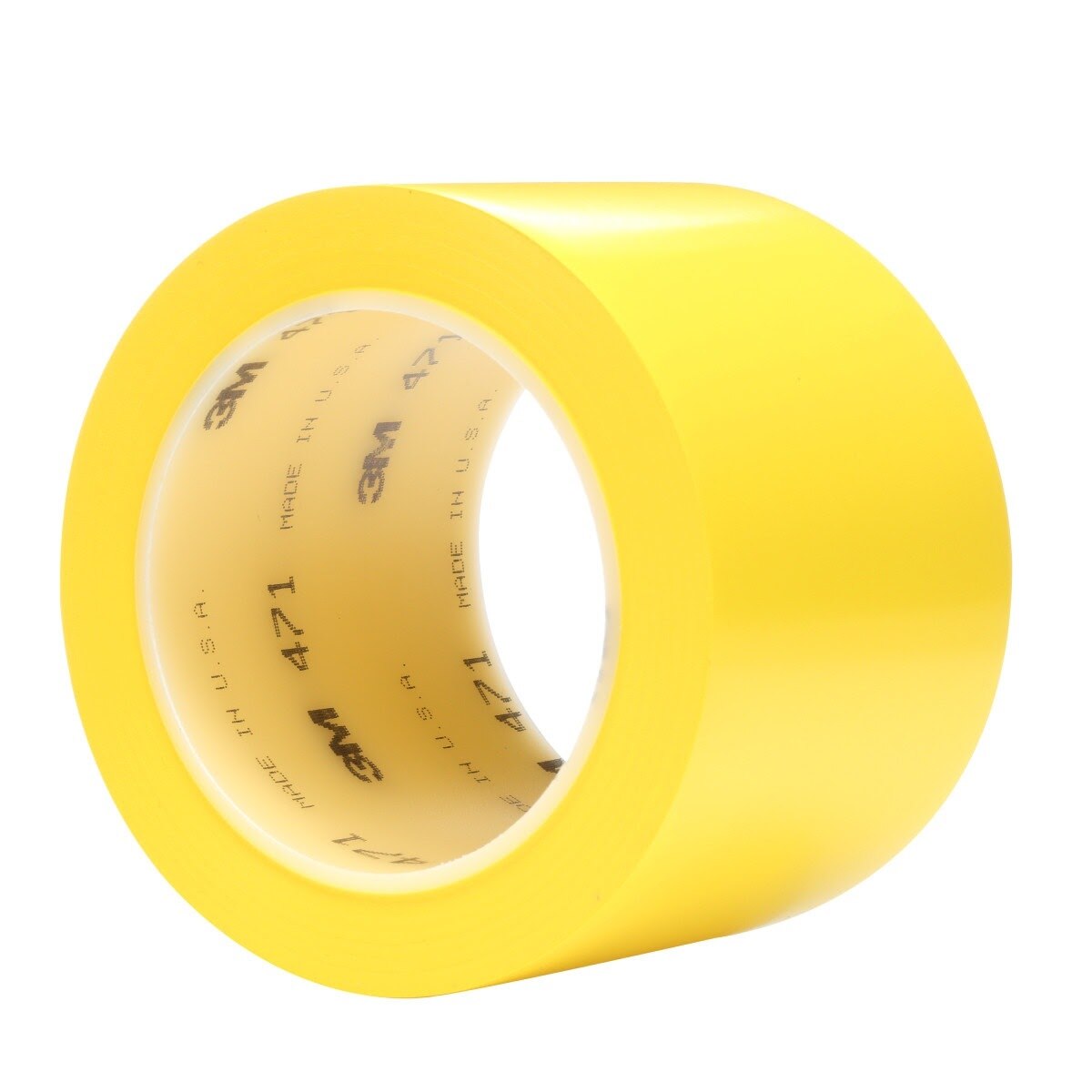3M 471 Vinyl Tape, Yellow, 3 in x 36 yd, 5.2 mil (7000047470) (12 Pack)