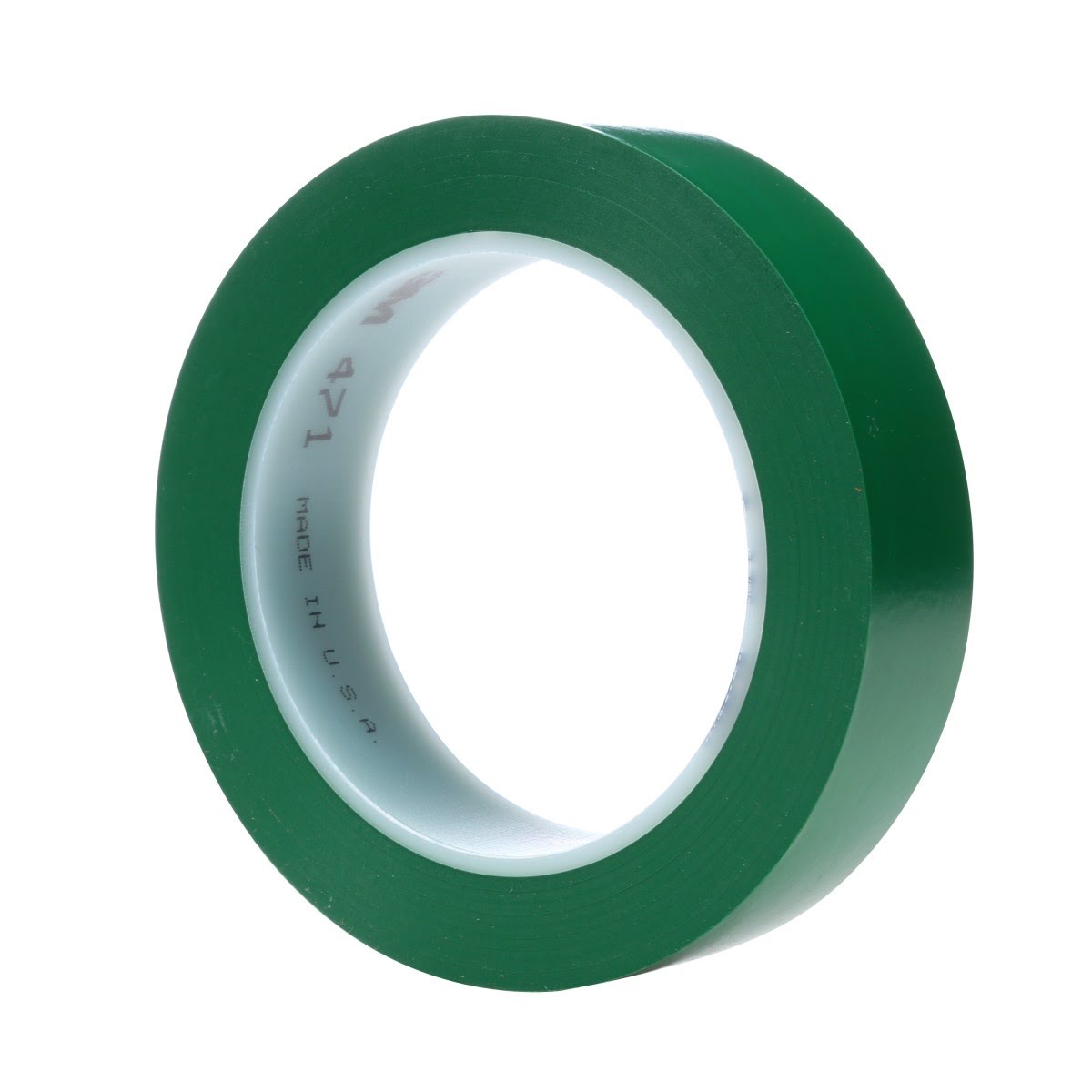 3M 471 Vinyl Tape, Green, 1/2 in x 36 yd, 5.2 mil (7000047477) (72 Pack) - 2