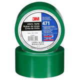 3M 471 6468 Vinyl Tape, Green, 3 in x 36 yd, 5.2 mil (7000047480) (12 Pack) - 6