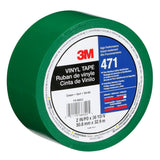 3M 471 6468 Vinyl Tape, Green, 3 in x 36 yd, 5.2 mil (7000047480) (12 Pack) - 7
