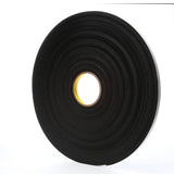 3M 4508 3312 Vinyl Foam Tape Black 1/2 in x 36 yd 125 mil (7000047496) (18 Pack) - 2