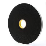 3M 4504 Vinyl Foam Tape, Black, 1 in x 18 yd, 250 mil (7000047499) (9 Pack) - 2