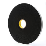 3M 4504 Vinyl Foam Tape, Black, 1 in x 18 yd, 250 mil (7000047499) (9 Pack) - 2