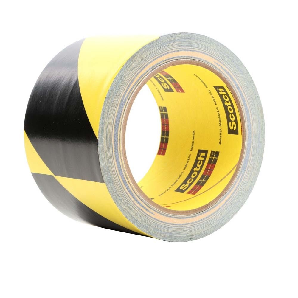 3M 7000048386 Safety Stripe Vinyl Tape 5702, Black/Yellow, 3 in x 36 yd, 5.4 mil (12 Pack)