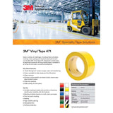 3M 7000048403 Vinyl Tape 471, 2" x 36 yd 5.2 mil, Transparent (24 Pack) - 6