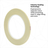 3M 218 Scotch Fine Line Premium Masking Tape, Green, 1/8 in x 60 yd x 4.7 mil (7000048455) (12 Pack) - 4