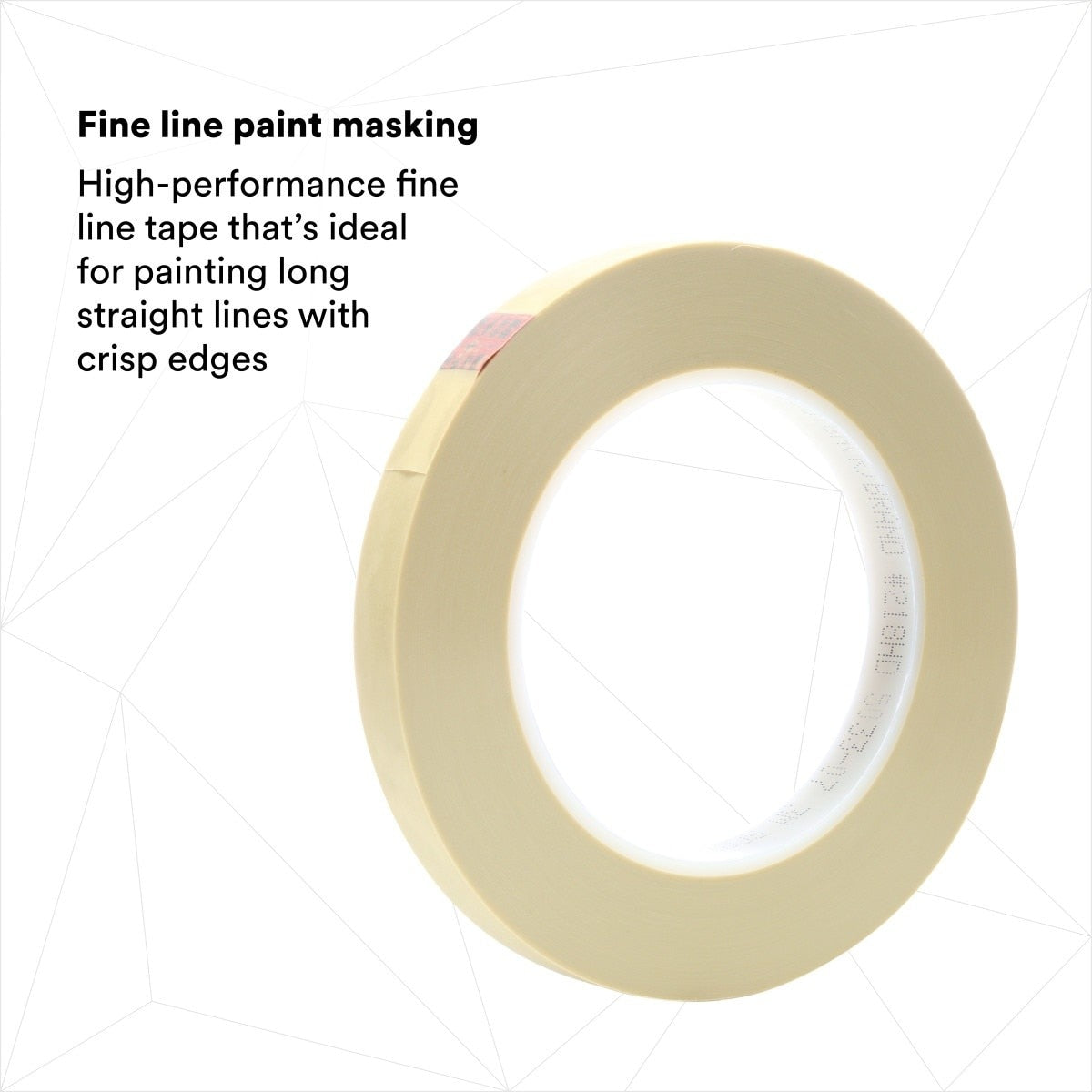 3M Scotch Fine Line Premium Masking Tape, Sand, 1/2 in x 60 yd, Polypropylene Roll (218) (7000048458) (12 Pack) - 5