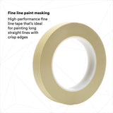 3M 218 Scotch Fine Line Tape, Polypropylene Film, Rubber Adhesive, Green, 3/4 in x 60 yd, 5.0 mil (7000048459) (12 Pack) - 5