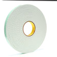 3M 4016 Double Coated Urethane Foam Tape, Off White, 1 in x 36 yd, 62 mil (7000048480) (Case of 9) (9Pack)