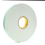 3M 4016 Double Coated Urethane Foam Tape, Off White, 1 in x 36 yd, 62 mil (7000048480) (Case of 9) (9Pack)