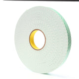 3M 4016 Double Coated Urethane Foam Tape, Off White, 1 in x 36 yd, 62 mil (7000048480) (Case of 9) (9Pack) - 2