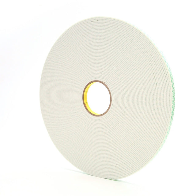 3M 4008 Double Coated Urethane Foam Tape, Off White, 1/2 in x 36 yd, 125 mil (7000048481) (18 Pack) - 2