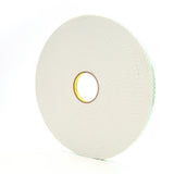 3M 4008 Double Coated Urethane Foam Tape, Off White, 1/2 in x 36 yd, 125 mil (7000048481) (18 Pack) - 2