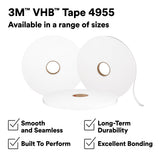 3M 4955 Double Sided Acrylic Foam Tape, White, 3/4 in x 36 yd, 80 mil (7000048520) (12 Pack) - 6