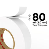 3M 4955 Double Sided Acrylic Foam Tape, White, 3/4 in x 36 yd, 80 mil (7000048520) (12 Pack) - 7