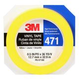 3M 471 Vinyl Tape, Yellow, 3/8 in x 36 yd, 5.2 mil (7000048775) (96 Pack) - 8