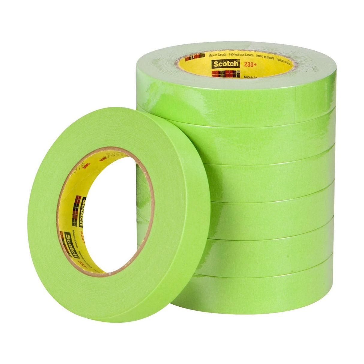 3M 233+ 26336 Scotch Performance Masking Tape, Green, 24 mm x 55 m (7000048804) (24 Pack) - 2