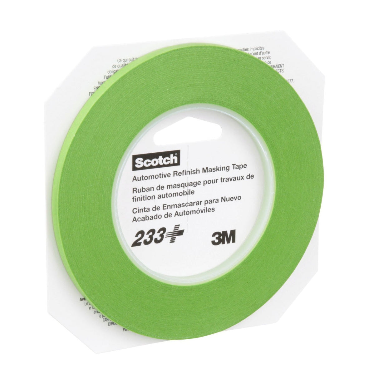 3M 233+ Scotch Performance Green Masking Tape, 6 mm x 55 m, Automotive Refinish (26344) (7000048806) (12 Pack) - 3