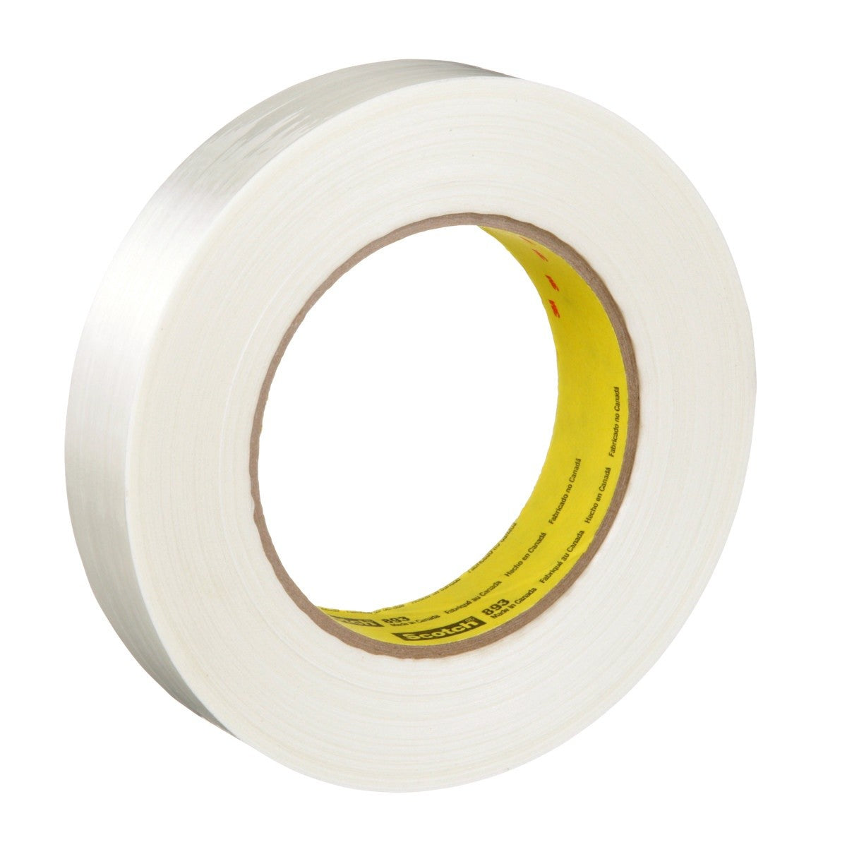 3M 893 Scotch Filament Tape, Clear, 24 mm x 55 m, 6 mil (7000048809) (36 Pack)
