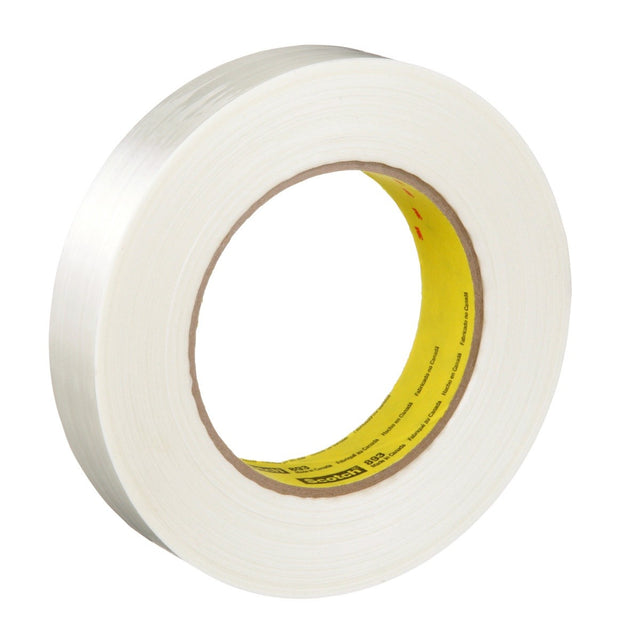 3M 893 Scotch Filament Tape, Clear, 24 mm x 55 m, 6 mil (7000048809) (36 Pack)
