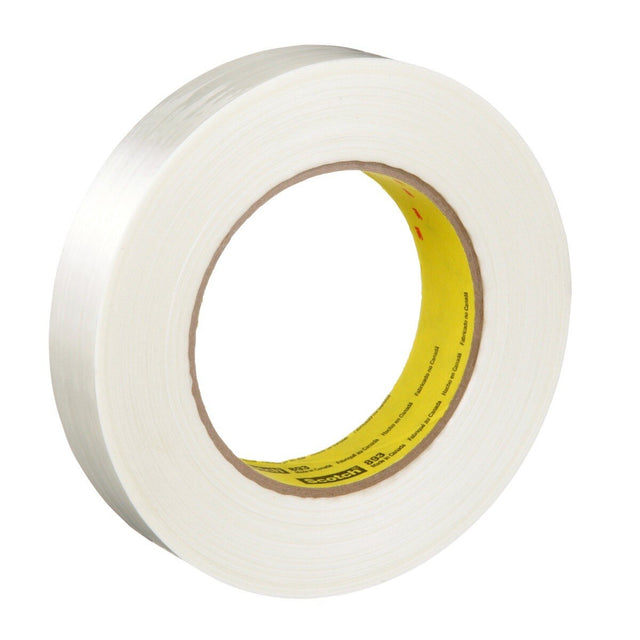 3M 893 Scotch Filament Tape, Clear, 24 mm x 55 m, 6 mil (7000048809) (36 Pack)