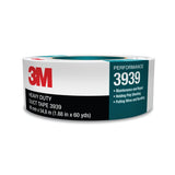 3M 3939 Heavy Duty Duct Tape, Silver, 2-7/8 in x 60 yd, 9.0 mil, Water Resistant (7000048815) (12 Pack) - 3
