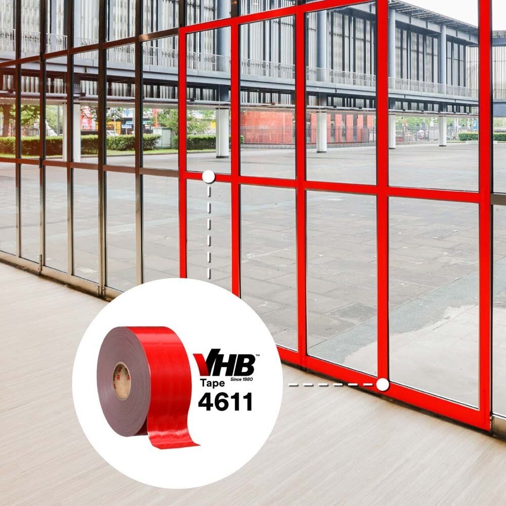 3M 7000048891 VHB Tape 4611, Dark Gray, 3/4 in x 36 yd, 45 mil (12 Pack) - 7