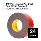 3M 8979N Performance Plus Duct Tape, Nuclear Grade, Red, 48 mm x 54.8 m, 11.7 mil (7000049014) (24 Pack) - 5